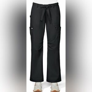 Koi Women’s Lindsey Twill Drawstring Cargo Pants, Size: Small, Color: Black